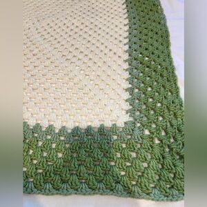 Granny Afghan Handmade Crocheted Vintage Square Cottagecore